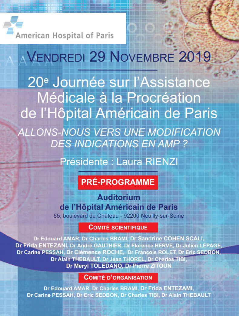 20e Journée sur l'Assistance Médicale à la Procréation de l’Hôpital Américain de Paris